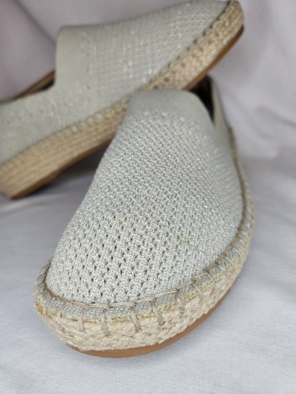 Cole Haan Cloud Feel Stretch Knit Espadrille Hawthorn Gold NWT Foam Comfy Slipon - Picture 2 of 14